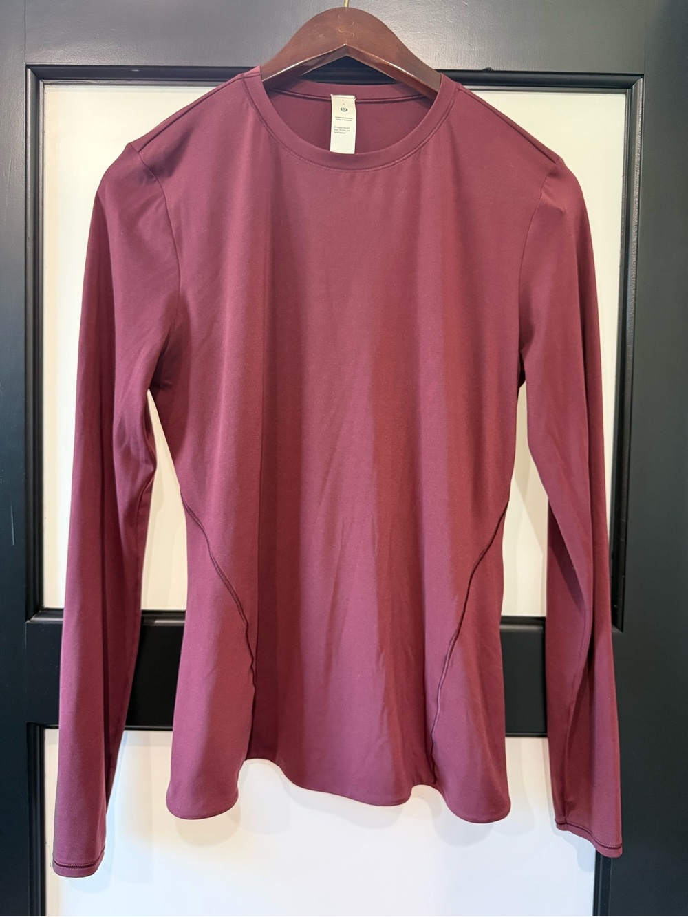 Lululemon Wundermost Ultra-Soft Nulu Crewneck Long Sleeve Shirt Garnet